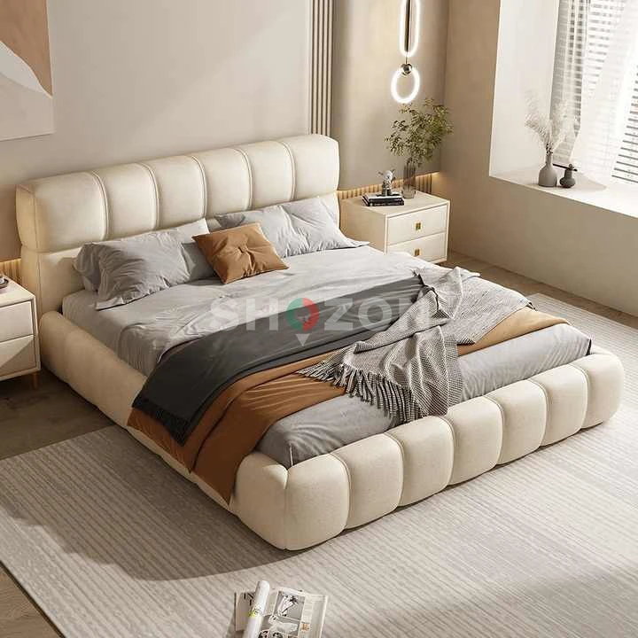 Ef furniture velvet upholstered bed brand new
