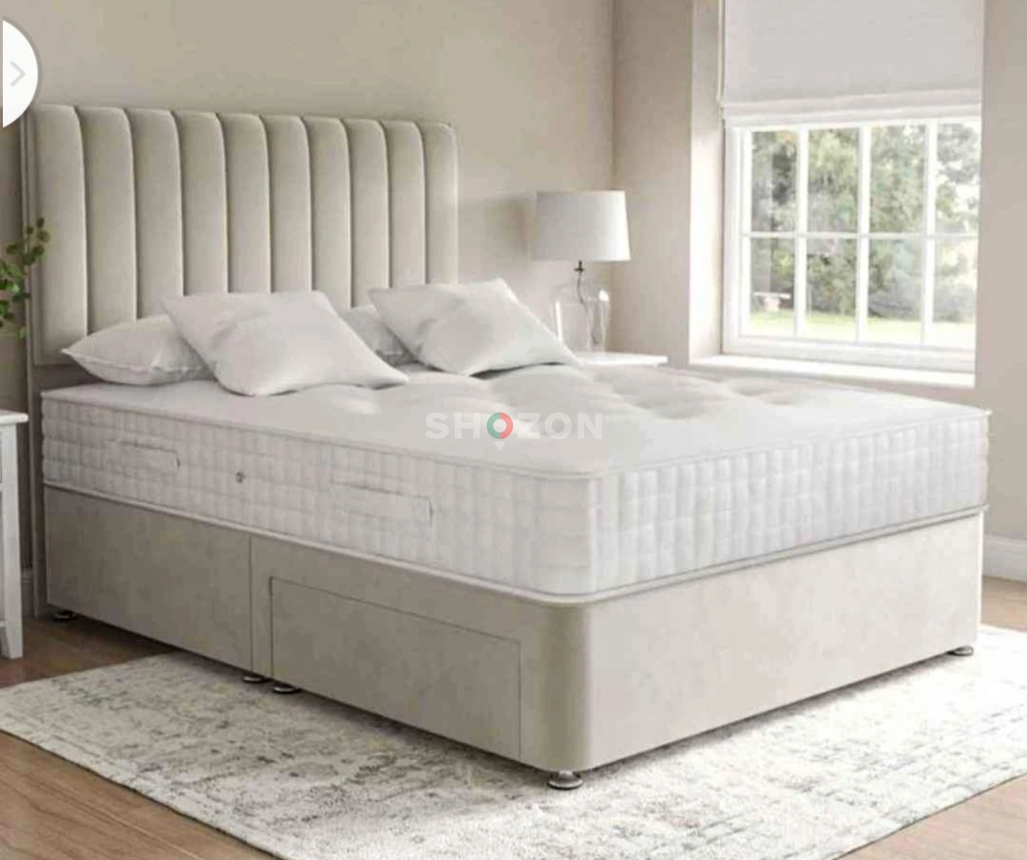 Ef furniture velvet upholstered bed brand new