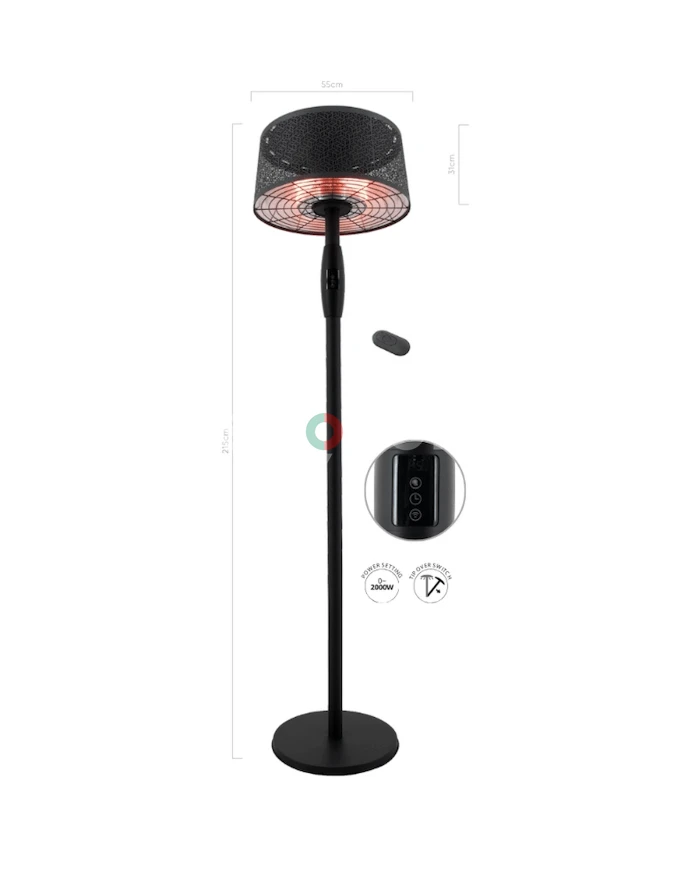 LED Standing Mesh Lamp Heater