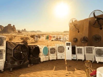 CM-8000A Evaporative Air Cooler 8000m³/h Outdoor Desert Cooler 125L Tank Portable UAE